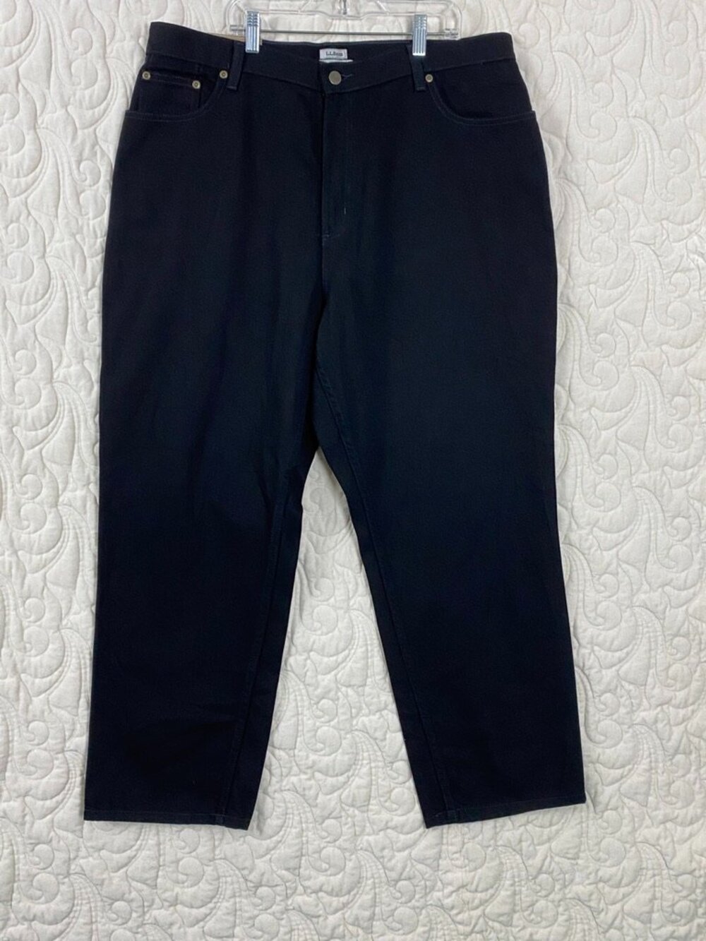 NEW L.L. Bean Original Fit Relaxed Jeans Black Size 20 Petite Cotton High Rise